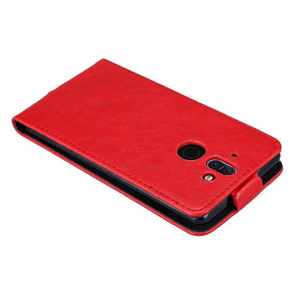 Cadorabo Hülle für Nokia 8 Sirocco Schutz Hülle in Rot Flip Etui Handyhülle Case Cover