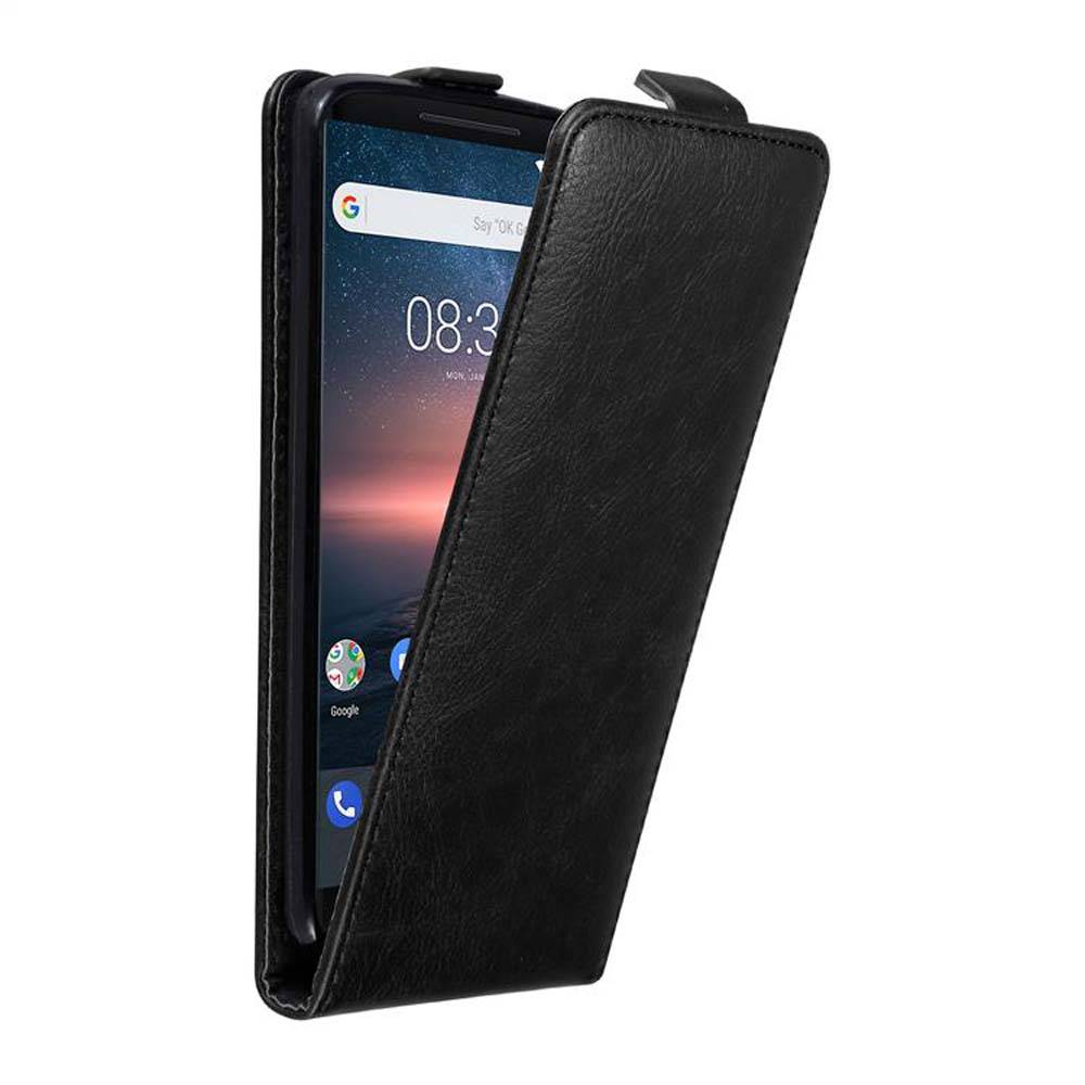 Cadorabo Hülle für Nokia 8 Sirocco Schutz Hülle in Schwarz Flip Etui Handyhülle Case Cover