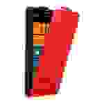 Cadorabo Hülle für Nokia Lumia 1320 Schutz Hülle in Rot Flip Etui Handyhülle Case Cover