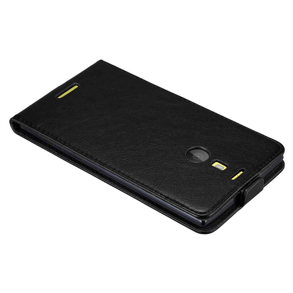 Cadorabo Hülle für Nokia Lumia 1520 Schutz Hülle in Schwarz Flip Etui Handyhülle Case Cover