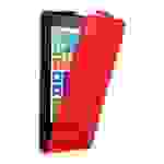 Cadorabo Hülle für Nokia Lumia 630 / 635 Schutz Hülle in Rot Flip Etui Handyhülle Case Cover
