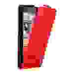Cadorabo Hülle für Nokia Lumia 640 Schutz Hülle in Rot Flip Etui Handyhülle Case Cover