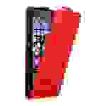 Cadorabo Hülle für Nokia Lumia 640 XL Schutz Hülle in Rot Flip Etui Handyhülle Case Cover