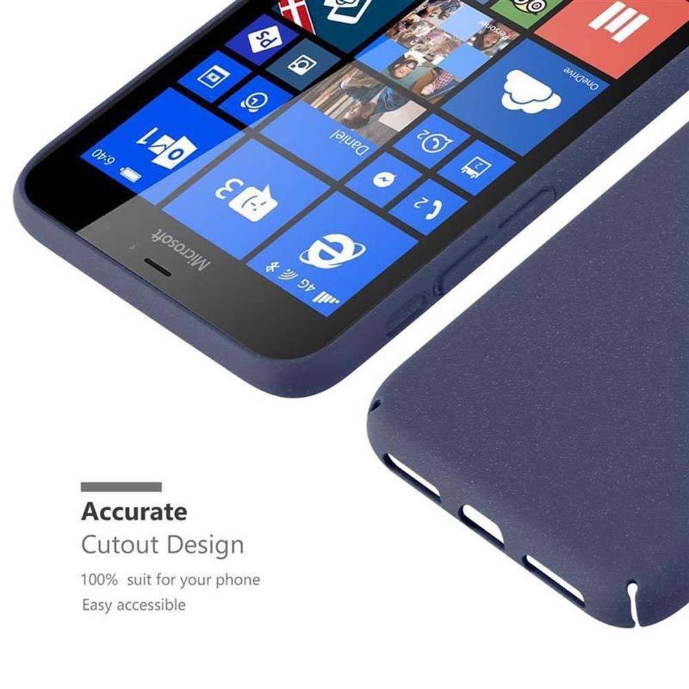 Cadorabo Schutzhülle für Nokia Lumia 640 XL Hülle in Blau Etui Hard Case Handyhülle Cover