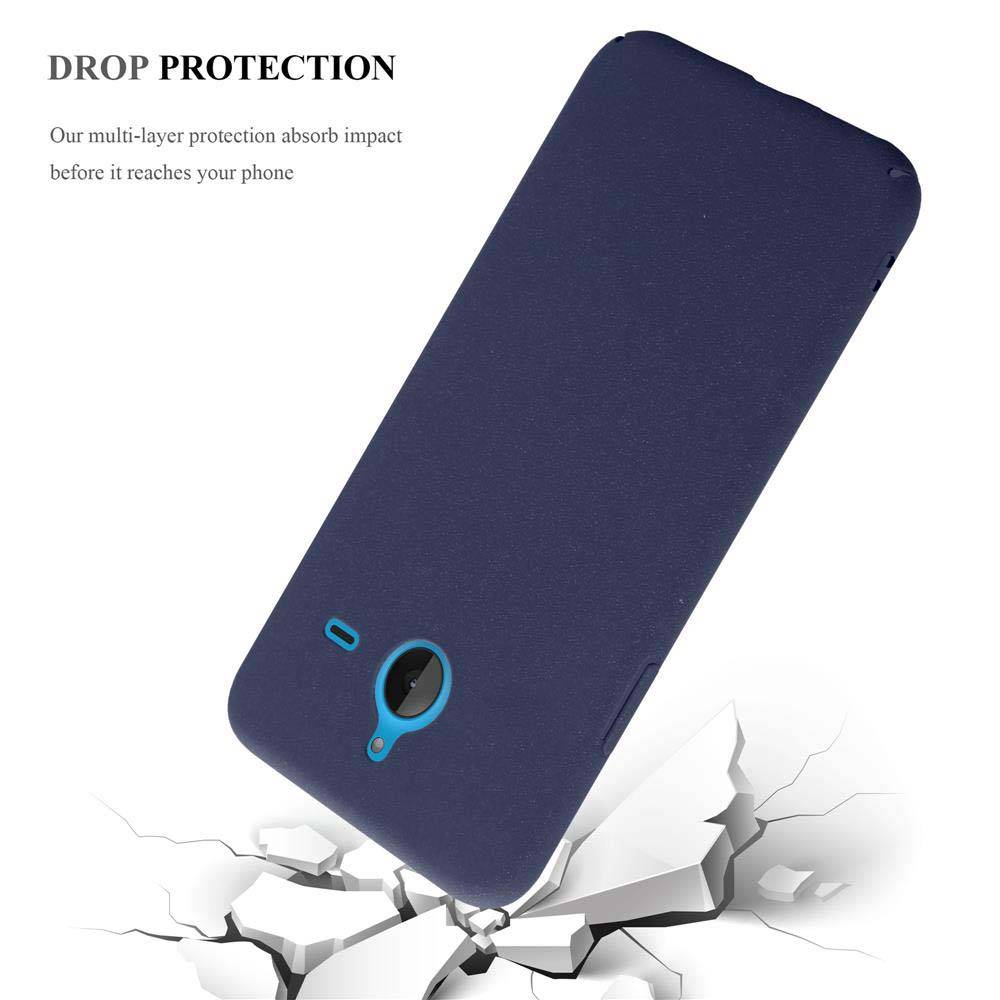 Cadorabo Schutzhülle für Nokia Lumia 640 XL Hülle in Blau Etui Hard Case Handyhülle Cover