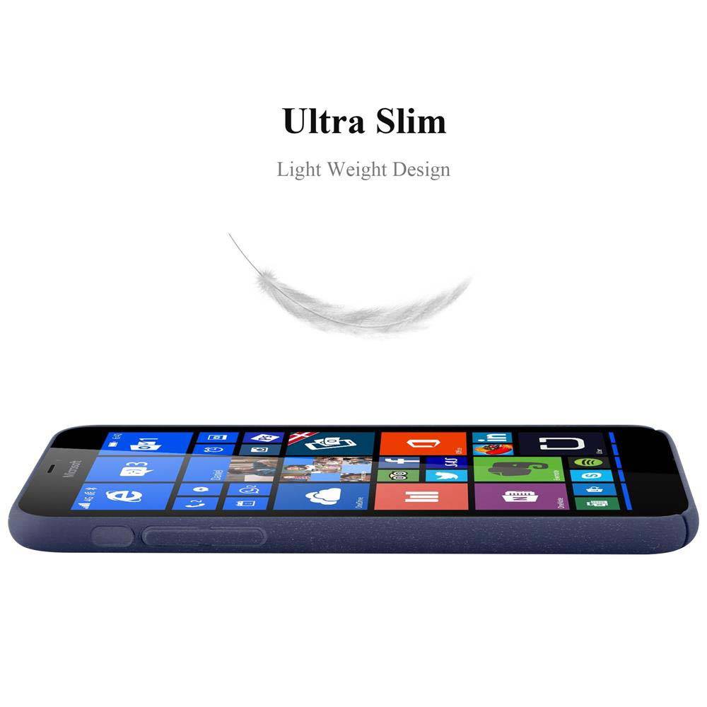 Cadorabo Schutzhülle für Nokia Lumia 640 XL Hülle in Blau Etui Hard Case Handyhülle Cover