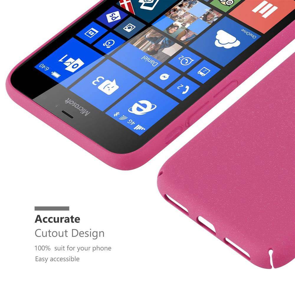 Cadorabo Schutzhülle für Nokia Lumia 640 XL Hülle in Pink Etui Hard Case Handyhülle Cover