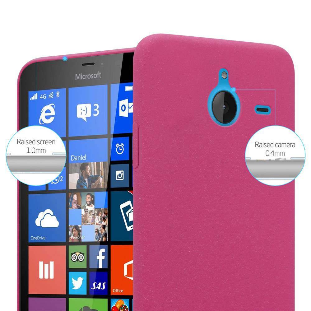 Cadorabo Schutzhülle für Nokia Lumia 640 XL Hülle in Pink Etui Hard Case Handyhülle Cover