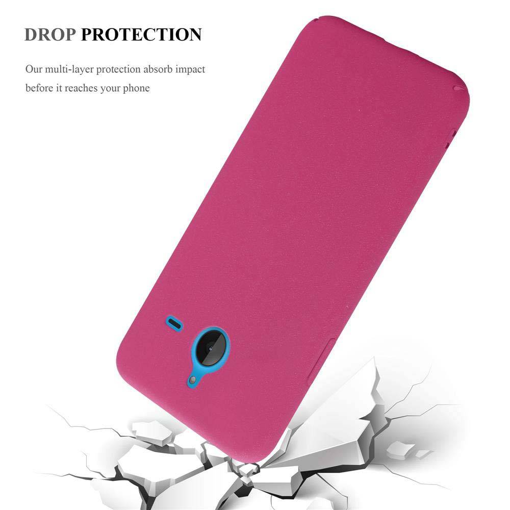 Cadorabo Schutzhülle für Nokia Lumia 640 XL Hülle in Pink Etui Hard Case Handyhülle Cover