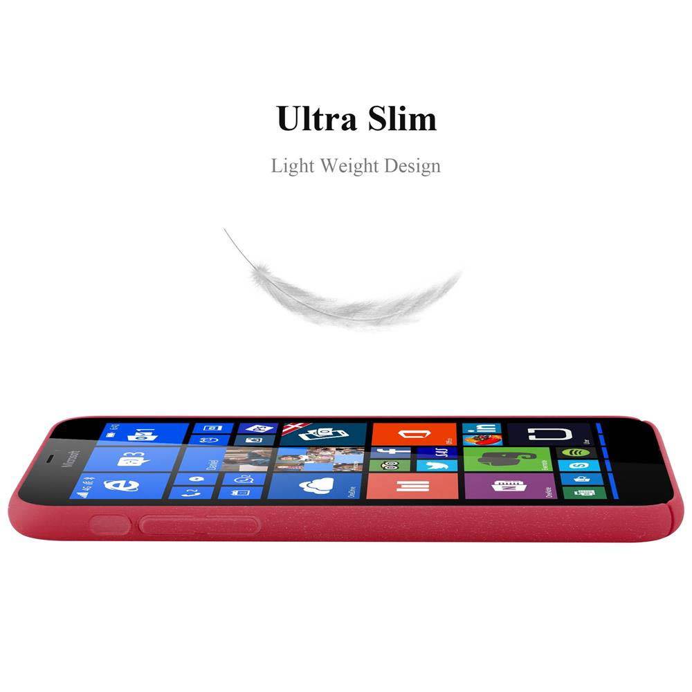 Cadorabo Schutzhülle für Nokia Lumia 640 XL Hülle in Rot Etui Hard Case Handyhülle Cover