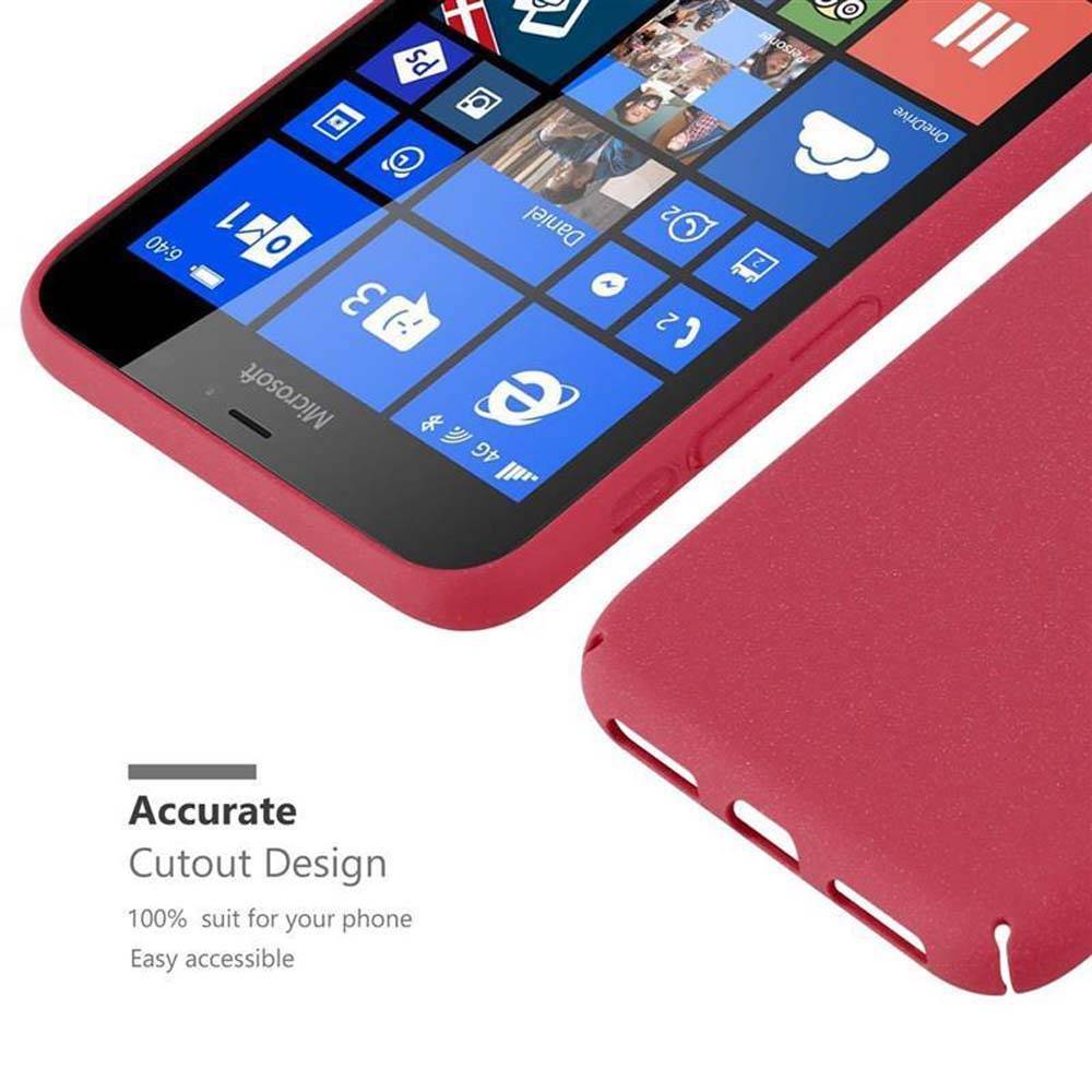 Cadorabo Schutzhülle für Nokia Lumia 640 XL Hülle in Rot Etui Hard Case Handyhülle Cover