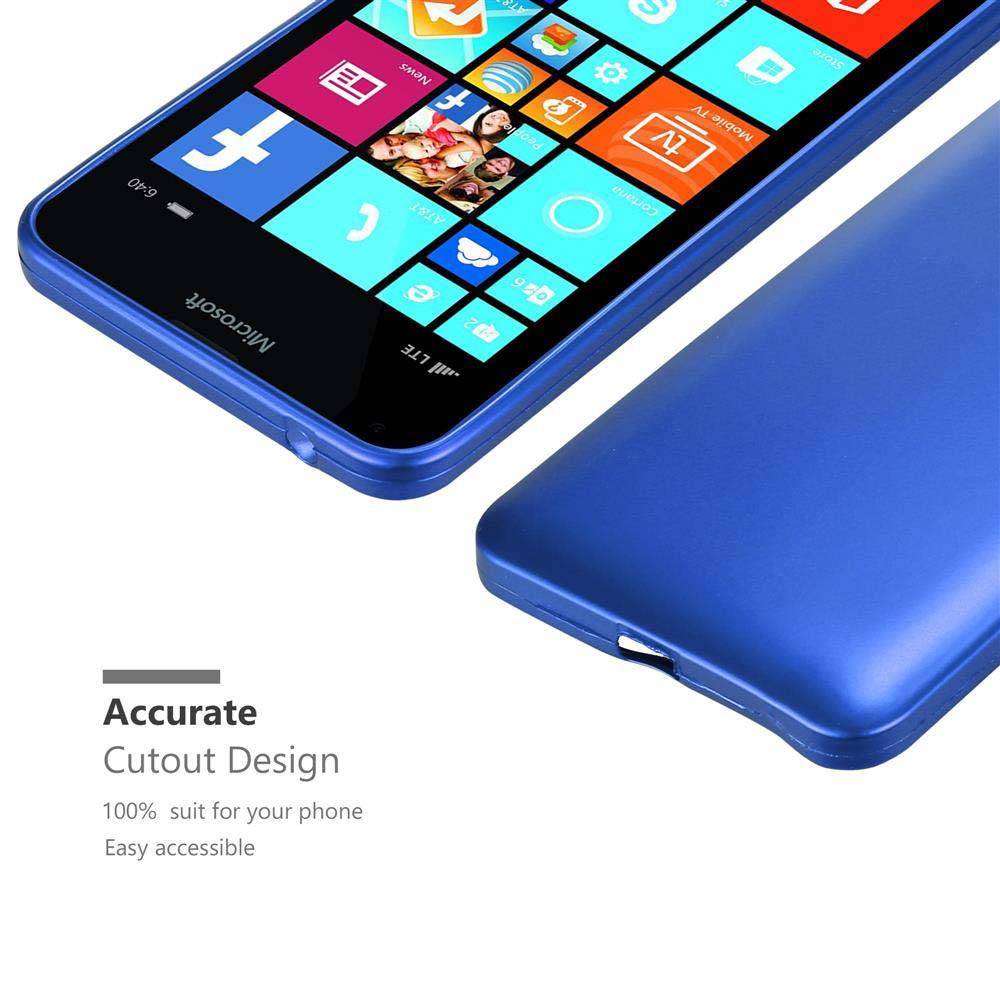Cadorabo Schutzhülle für Nokia Lumia 640 XL Hülle in Blau Handyhülle TPU Silikon Etui Cover Case