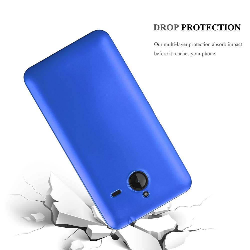 Cadorabo Schutzhülle für Nokia Lumia 640 XL Hülle in Blau Handyhülle TPU Silikon Etui Cover Case