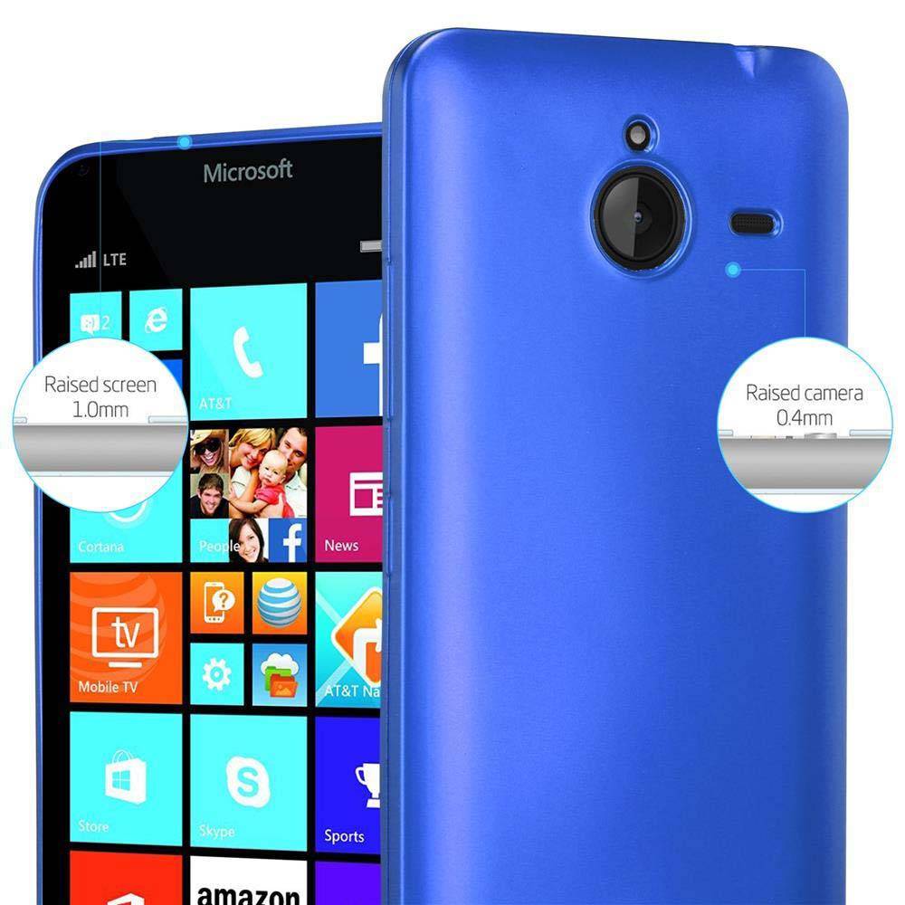 Cadorabo Schutzhülle für Nokia Lumia 640 XL Hülle in Blau Handyhülle TPU Silikon Etui Cover Case