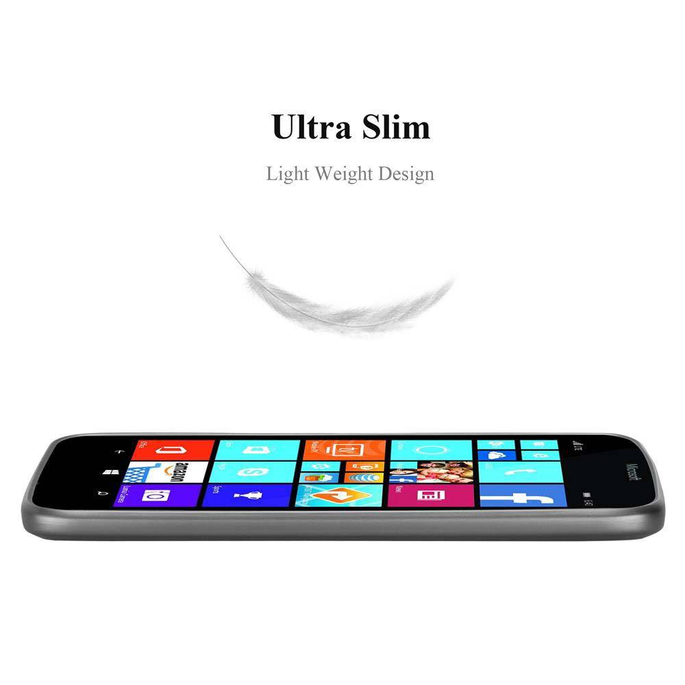 Cadorabo Schutzhülle für Nokia Lumia 640 XL Hülle in Grau Handyhülle TPU Silikon Etui Cover Case