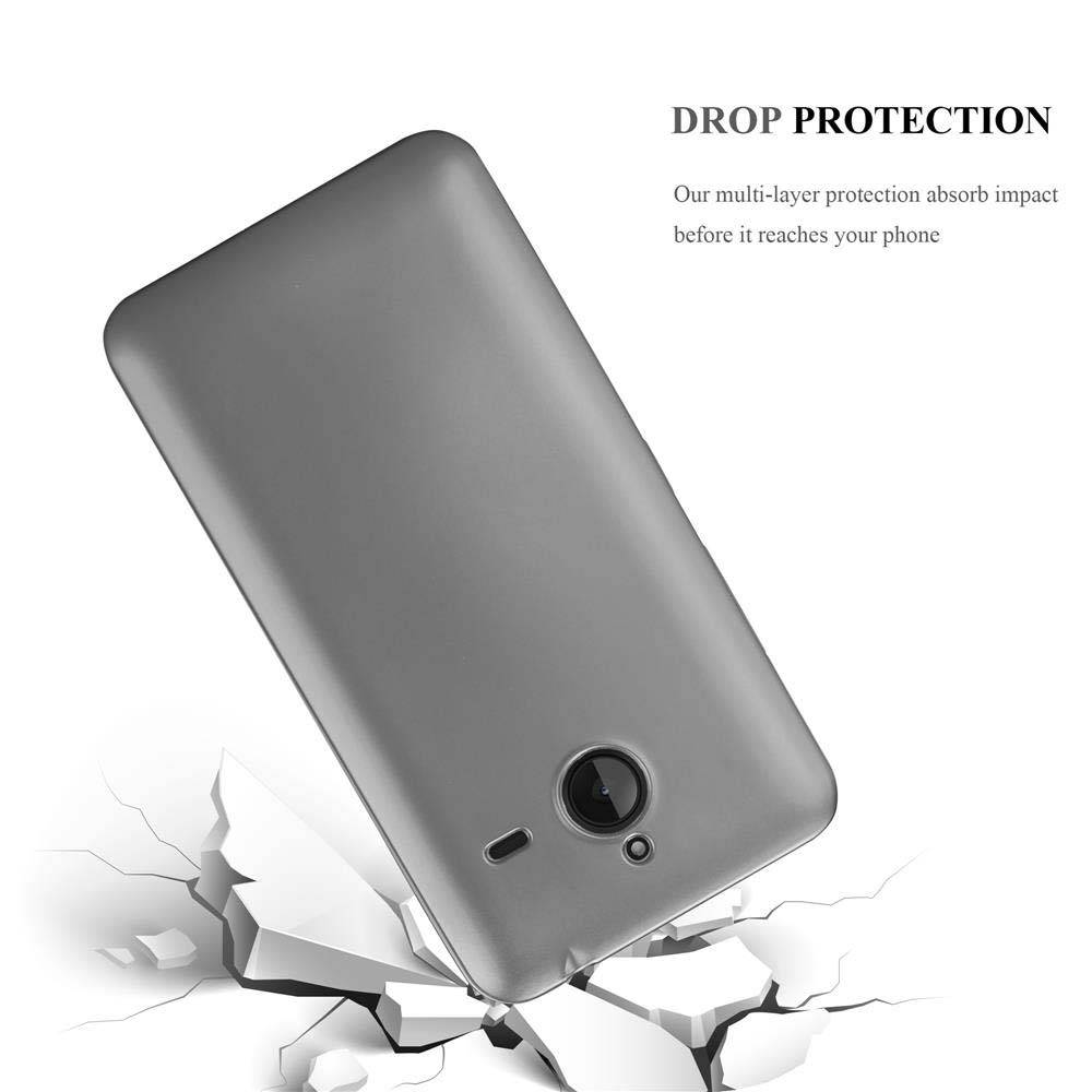 Cadorabo Schutzhülle für Nokia Lumia 640 XL Hülle in Grau Handyhülle TPU Silikon Etui Cover Case