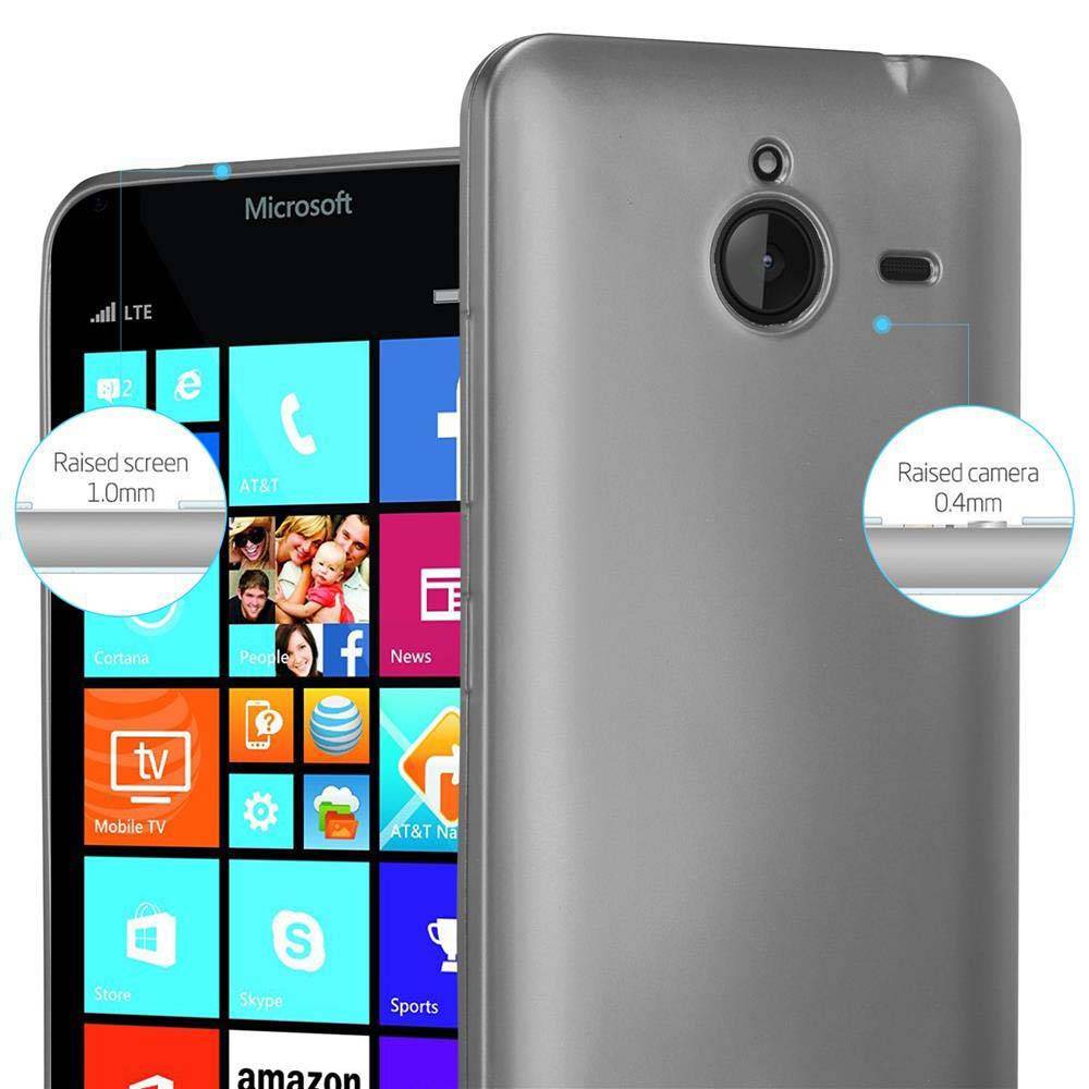 Cadorabo Schutzhülle für Nokia Lumia 640 XL Hülle in Grau Handyhülle TPU Silikon Etui Cover Case