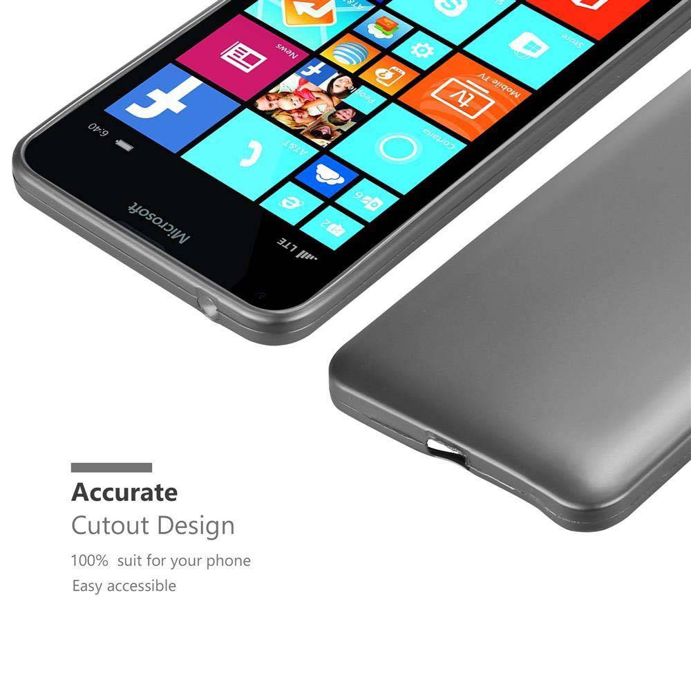 Cadorabo Schutzhülle für Nokia Lumia 640 XL Hülle in Grau Handyhülle TPU Silikon Etui Cover Case