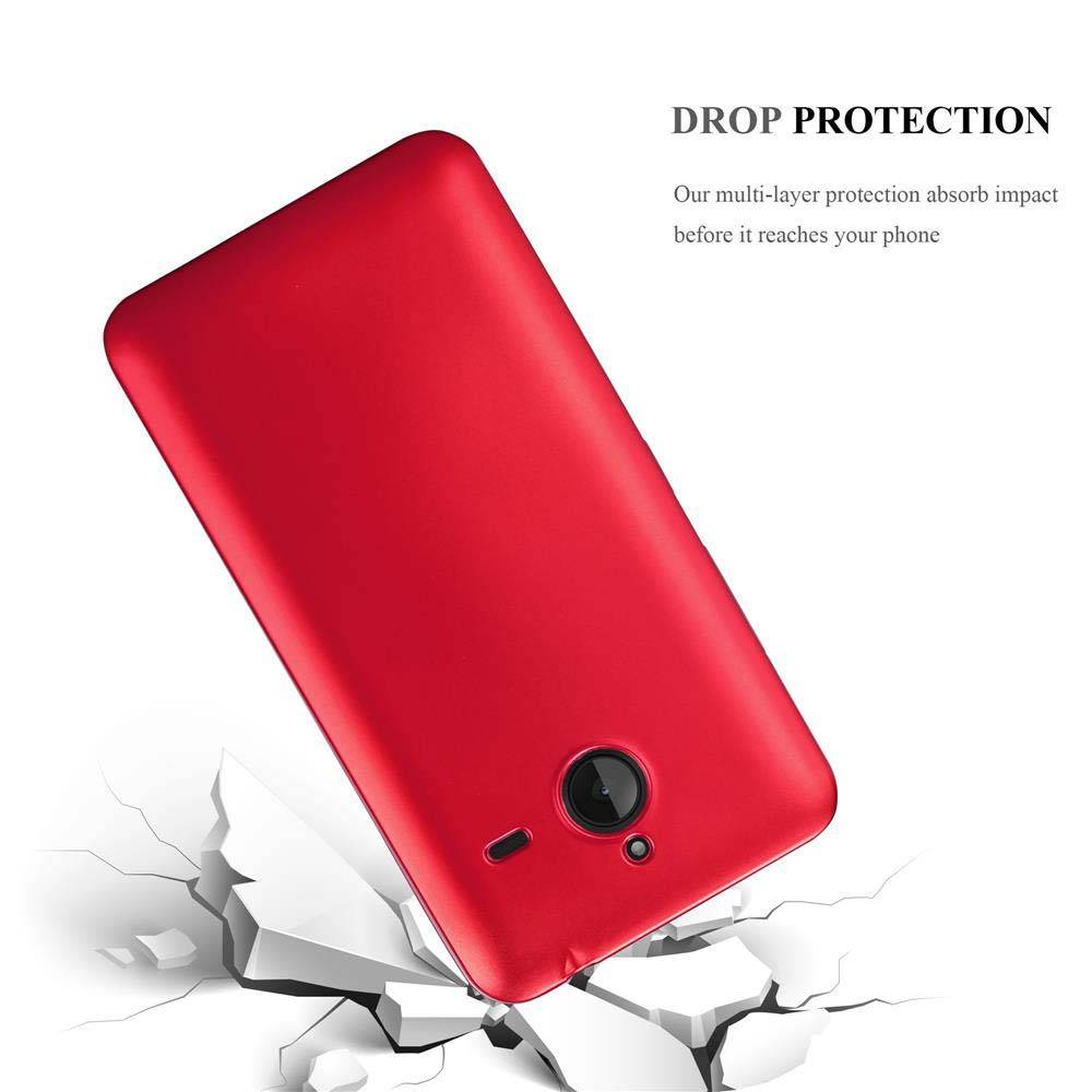 Cadorabo Schutzhülle für Nokia Lumia 640 XL Hülle in Rot Handyhülle TPU Silikon Etui Cover Case