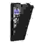 Cadorabo Hülle für Nokia Lumia 640 XL Schutz Hülle in Schwarz Flip Etui Handyhülle Case Cover