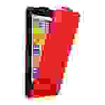 Cadorabo Hülle für Nokia Lumia 830 Schutz Hülle in Rot Flip Etui Handyhülle Case Cover