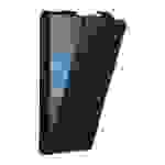 Cadorabo Hülle für Nokia Lumia 950 XL Schutz Hülle in Schwarz Flip Etui Handyhülle Case Cover
