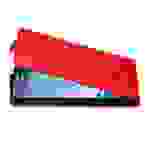 Cadorabo Hülle für Samsung Galaxy A3 2015 Schutz Hülle in Rot Flip Etui Handyhülle Case Cover