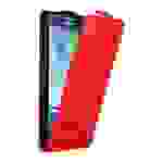 Cadorabo Hülle für Samsung Galaxy A5 2015 Schutz Hülle in Rot Flip Etui Handyhülle Case Cover