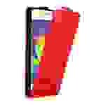 Cadorabo Hülle für Samsung Galaxy GRAND PRIME Schutz Hülle in Rot Flip Etui Handyhülle Case Cover