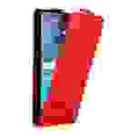 Cadorabo Hülle für Samsung Galaxy J5 2015 Schutz Hülle in Rot Flip Etui Handyhülle Case Cover