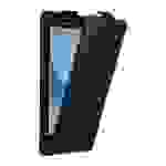 Cadorabo Hülle für Samsung Galaxy J7 2017 Schutz Hülle in Schwarz Flip Etui Handyhülle Case Cover