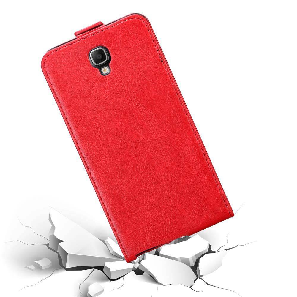 Cadorabo Hülle für Samsung Galaxy NOTE 3 NEO Schutz Hülle in Rot Flip Etui Handyhülle Case Cover