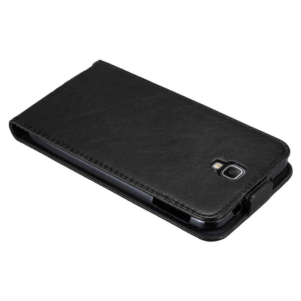 Cadorabo Hülle für Samsung Galaxy NOTE 3 NEO Schutz Hülle in Schwarz Flip Etui Handyhülle Case Cover