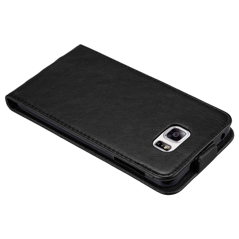 Cadorabo Hülle für Samsung Galaxy NOTE 5 Schutz Hülle in Schwarz Flip Etui Handyhülle Case Cover