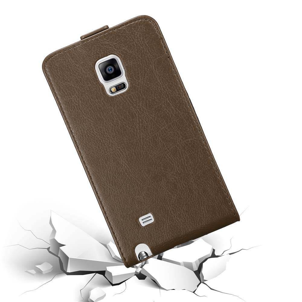 Cadorabo Hülle für Samsung Galaxy NOTE EDGE Schutz Hülle in Braun Flip Etui Handyhülle Case Cover