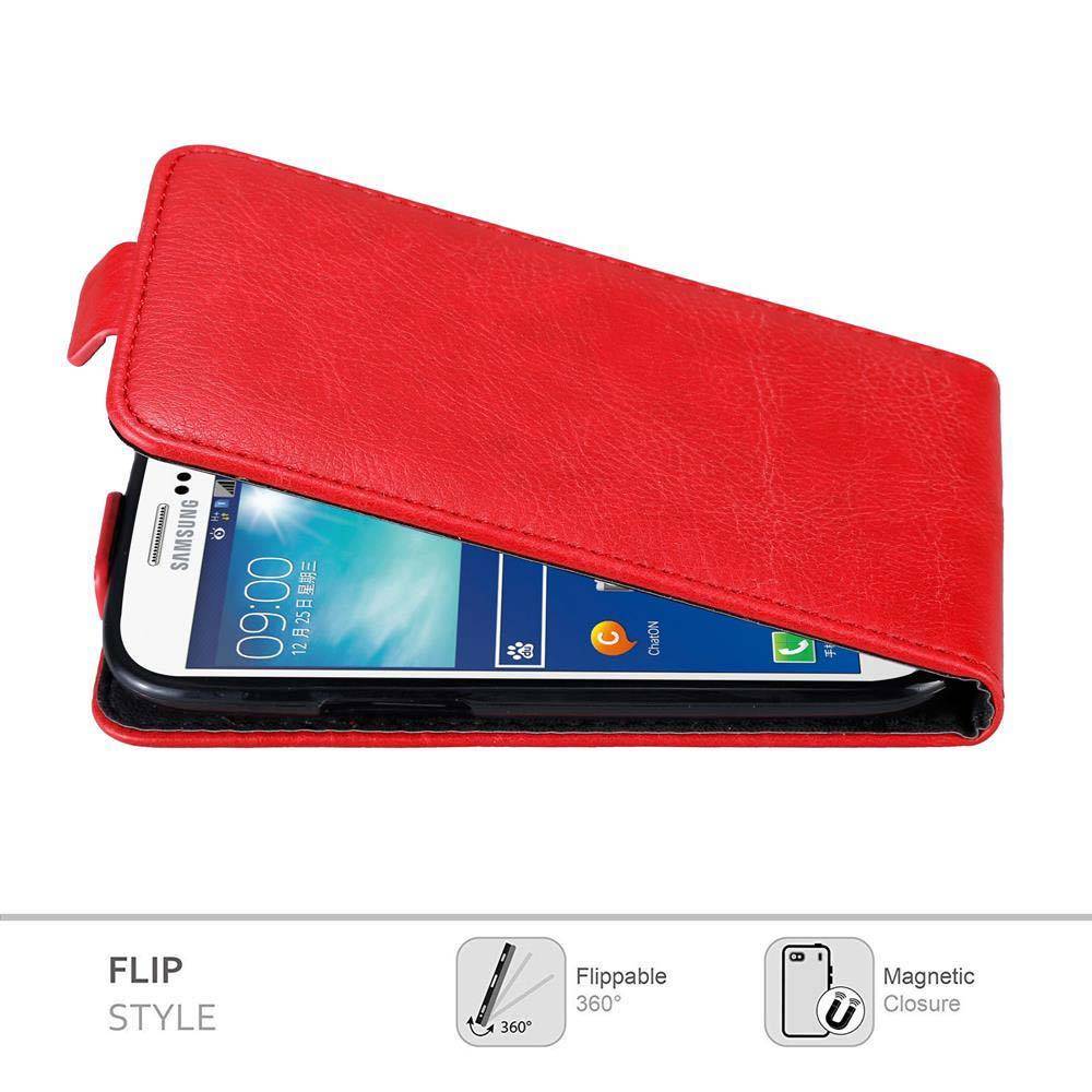 Cadorabo Hülle für Samsung Galaxy S3 / S3 NEO Schutz Hülle in Rot Flip Etui Handyhülle Case Cover