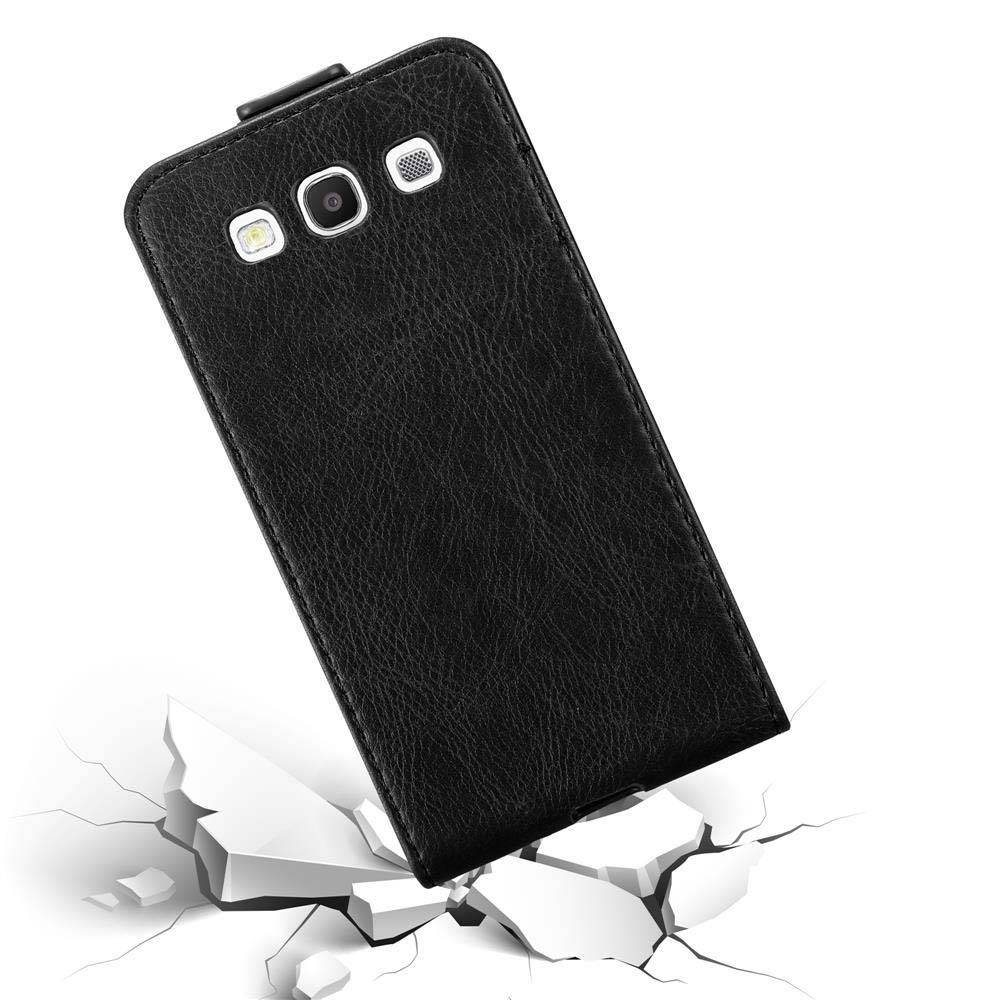 Cadorabo Hülle für Samsung Galaxy S3 / S3 NEO Schutz Hülle in Schwarz Flip Etui Handyhülle Case Cover