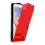 Cadorabo Hülle für Samsung Galaxy S6 Schutz Hülle in Rot Flip Etui Handyhülle Case Cover
