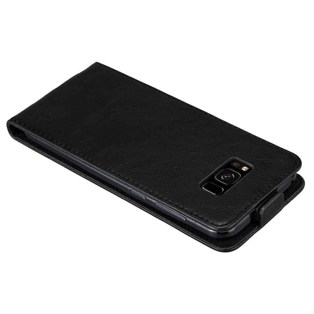 Cadorabo Hülle für Samsung Galaxy S8 Schutz Hülle in Schwarz Flip Etui Handyhülle Case Cover