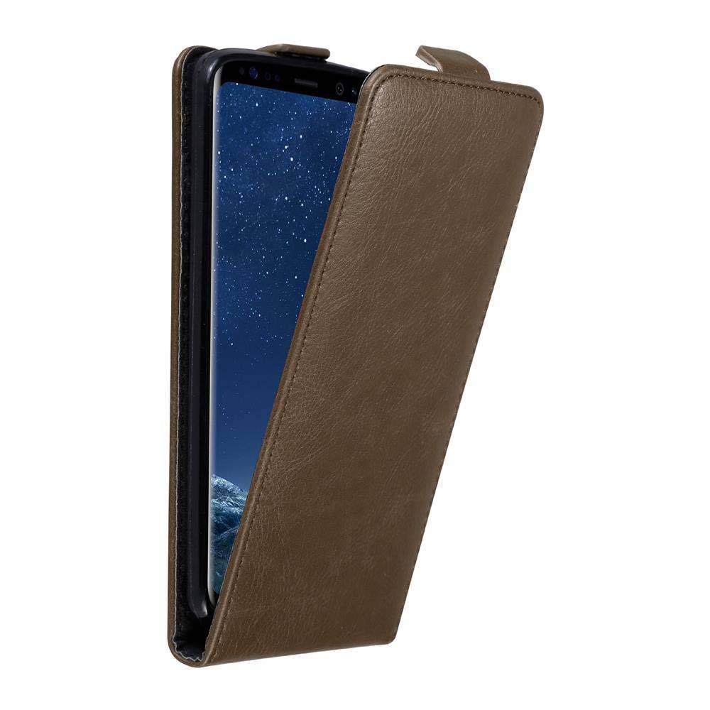 Cadorabo Hülle für Samsung Galaxy S8 PLUS Schutz Hülle in Braun Flip Etui Handyhülle Case Cover