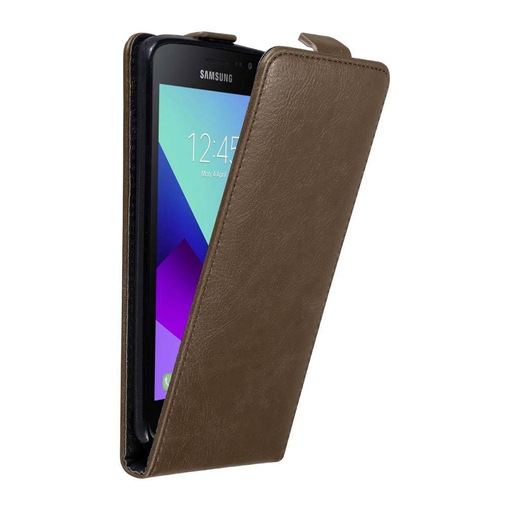 Cadorabo Hülle für Samsung Galaxy XCover 4 / XCover 4s Schutz Hülle in Braun Flip Etui Handyhülle Case Cover