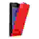 Cadorabo Hülle für Sony Xperia E3 Schutz Hülle in Rot Flip Etui Handyhülle Case Cover