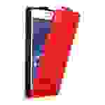 Cadorabo Hülle für Sony Xperia M2 / M2 AQUA Schutz Hülle in Rot Flip Etui Handyhülle Case Cover