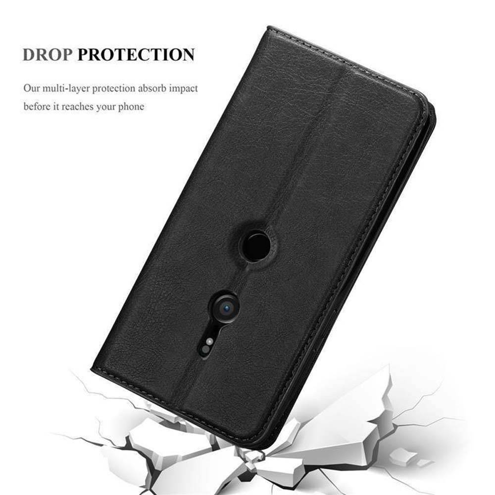 Cadorabo Hülle für Sony Xperia XZ3 Schutz Hülle in Schwarz Handyhülle Etui Case Cover Magnetverschluss
