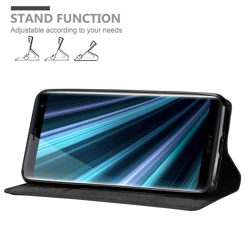 Cadorabo Hülle für Sony Xperia XZ3 Schutz Hülle in Schwarz Handyhülle Etui Case Cover Magnetverschluss