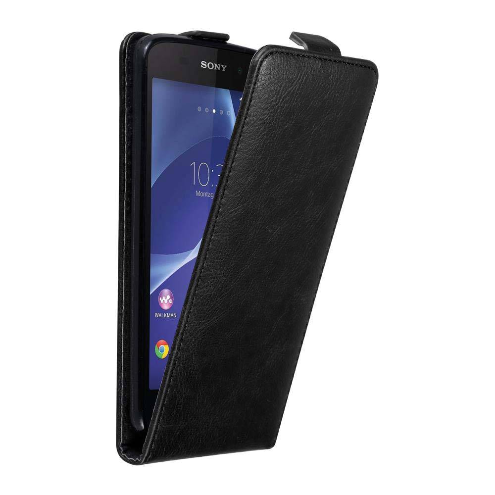 Cadorabo Hülle für Sony Xperia Z2 Schutz Hülle in Schwarz Flip Etui Handyhülle Case Cover