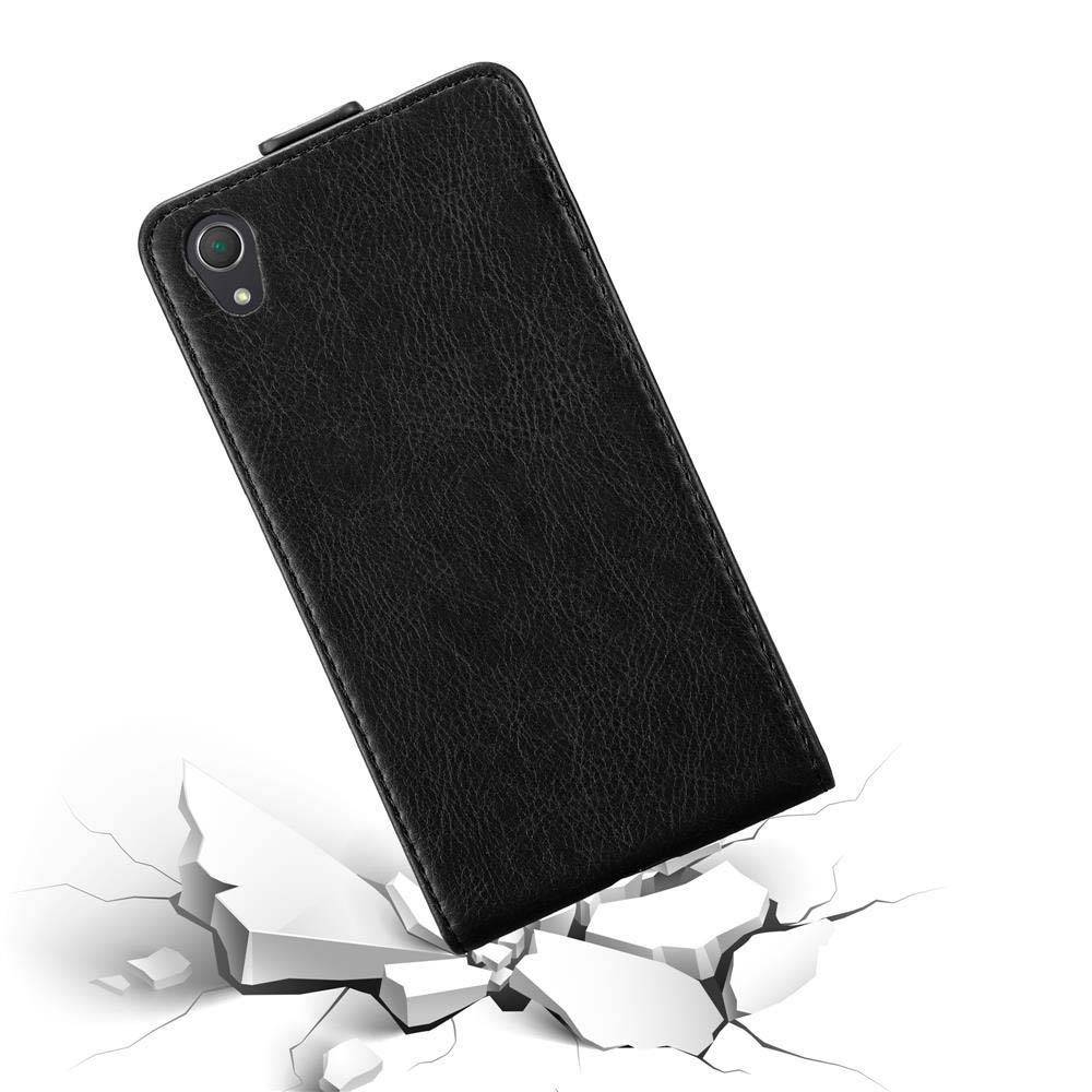 Cadorabo Hülle für Sony Xperia Z2 Schutz Hülle in Schwarz Flip Etui Handyhülle Case Cover