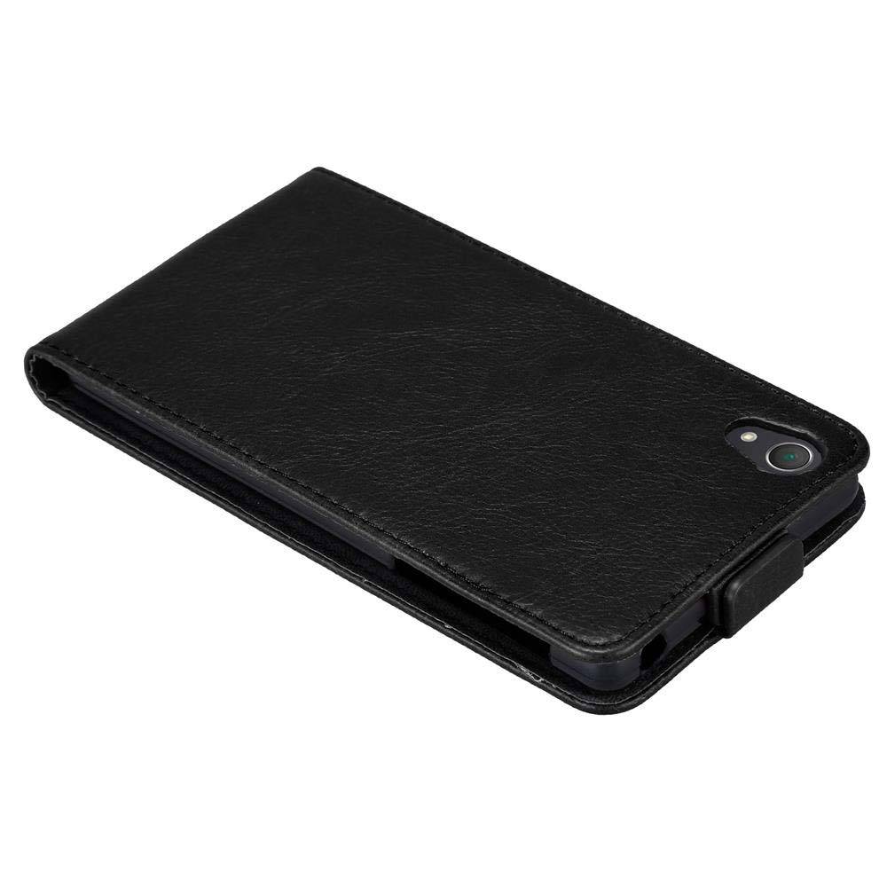 Cadorabo Hülle für Sony Xperia Z2 Schutz Hülle in Schwarz Flip Etui Handyhülle Case Cover