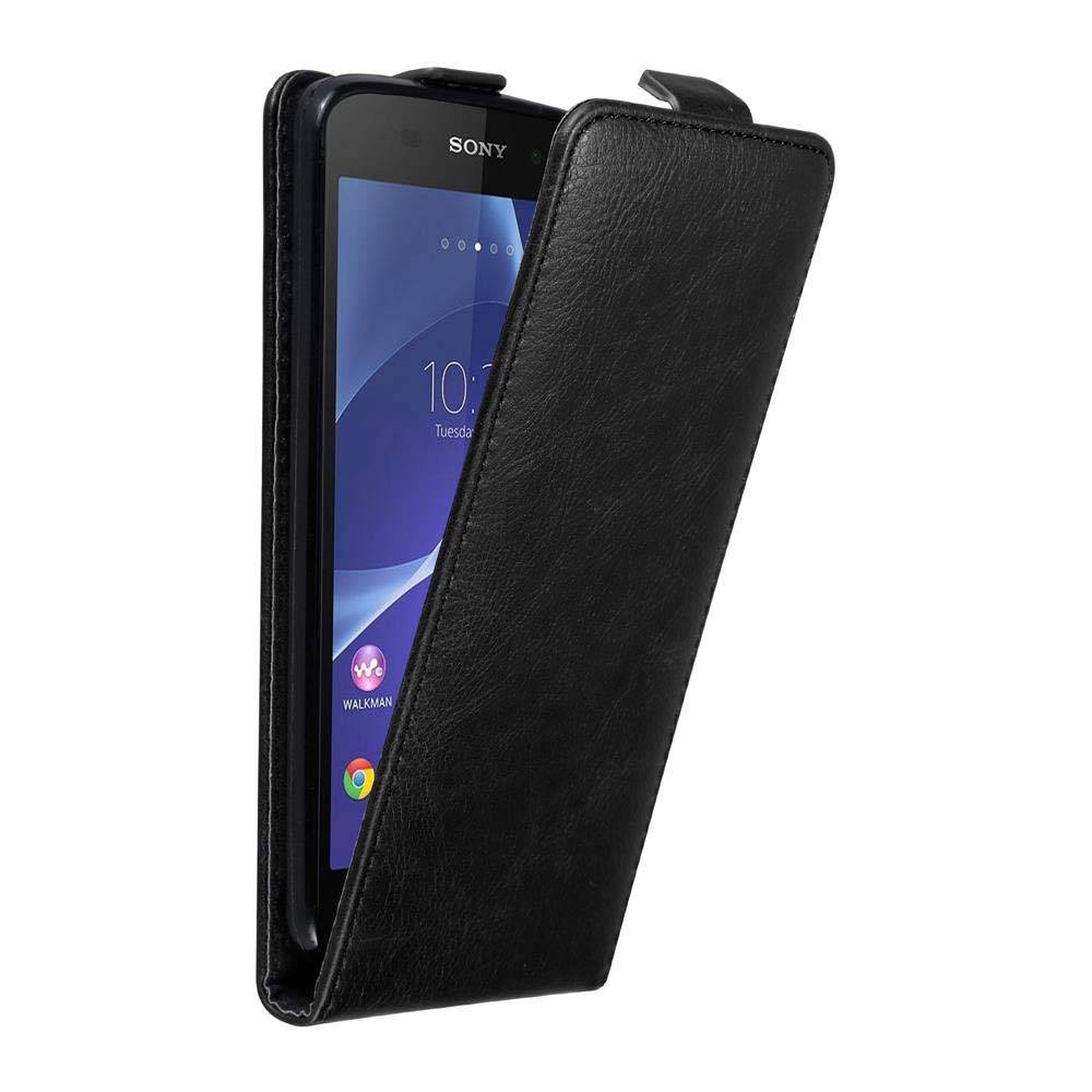 Cadorabo Hülle für Sony Xperia Z3 Schutz Hülle in Schwarz Flip Etui Handyhülle Case Cover