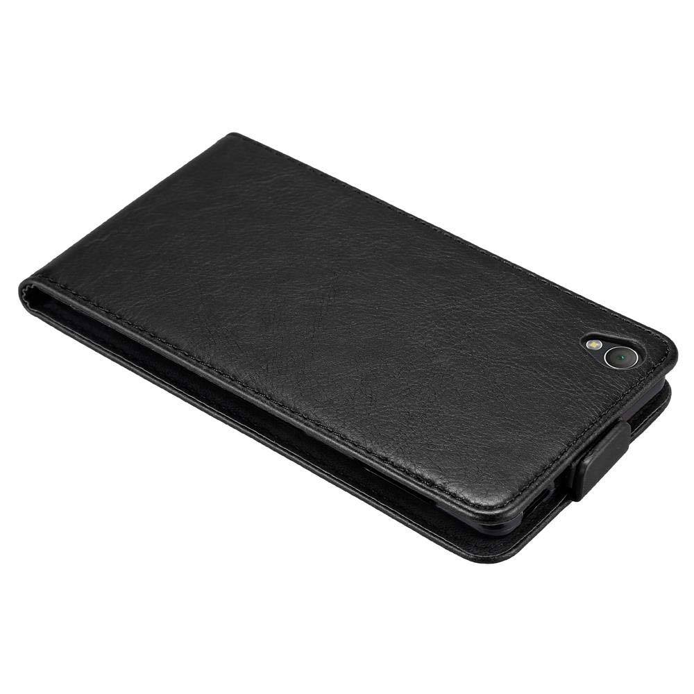 Cadorabo Hülle für Sony Xperia Z3 Schutz Hülle in Schwarz Flip Etui Handyhülle Case Cover
